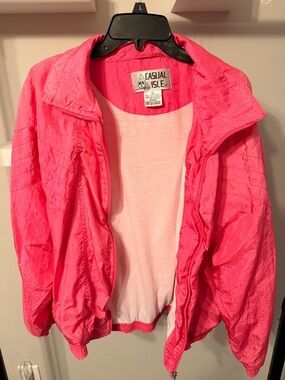 Casual Isle Women’s Vintage Hot Pink Lightweight Jacket